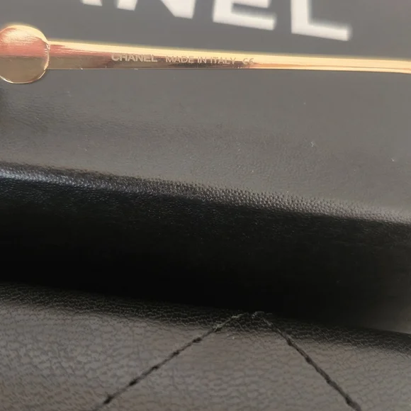 Chanel Gold and Black Sunglasses - Picture 5 of 9